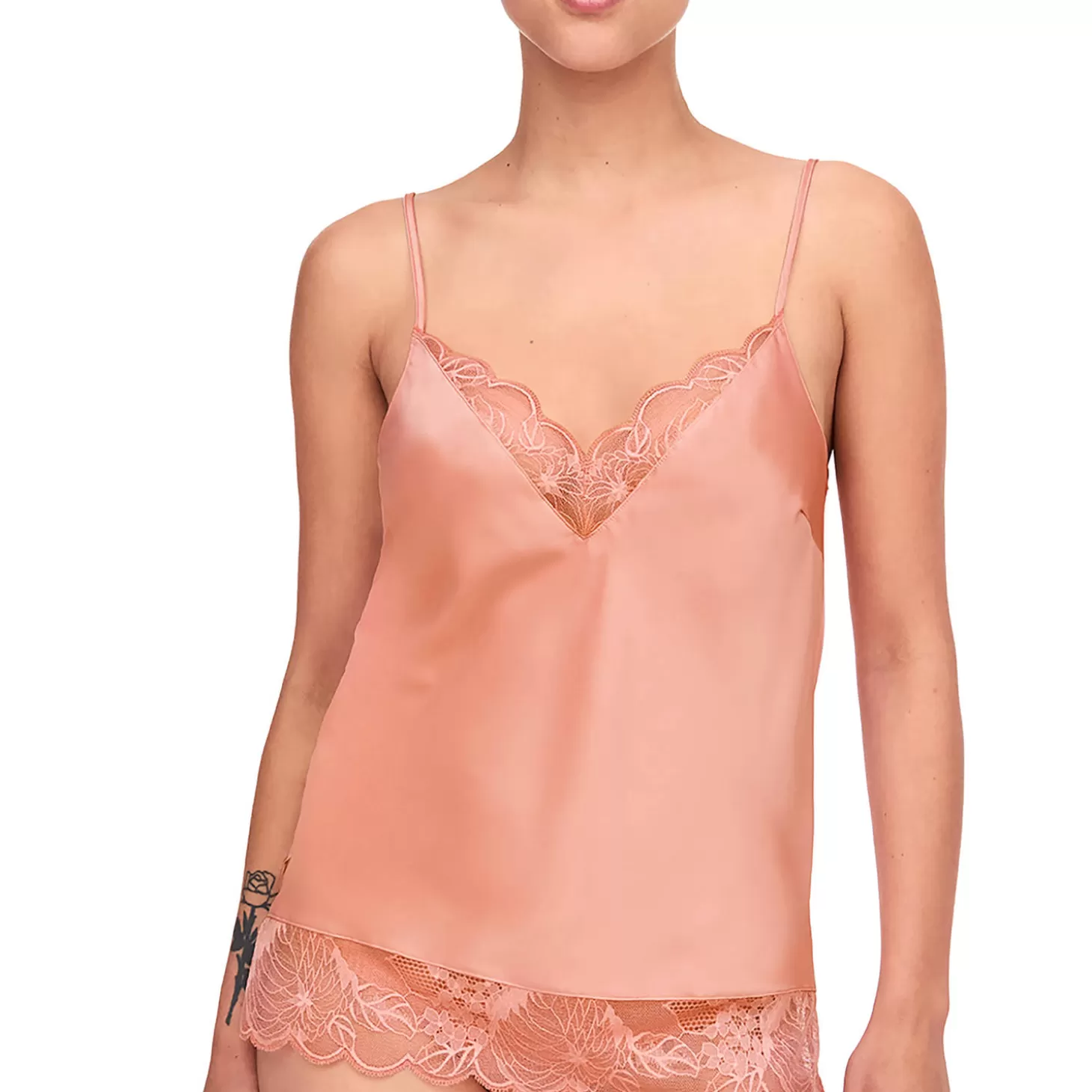 Chantelle Caraco En Satin-Femme Caraco Et Top