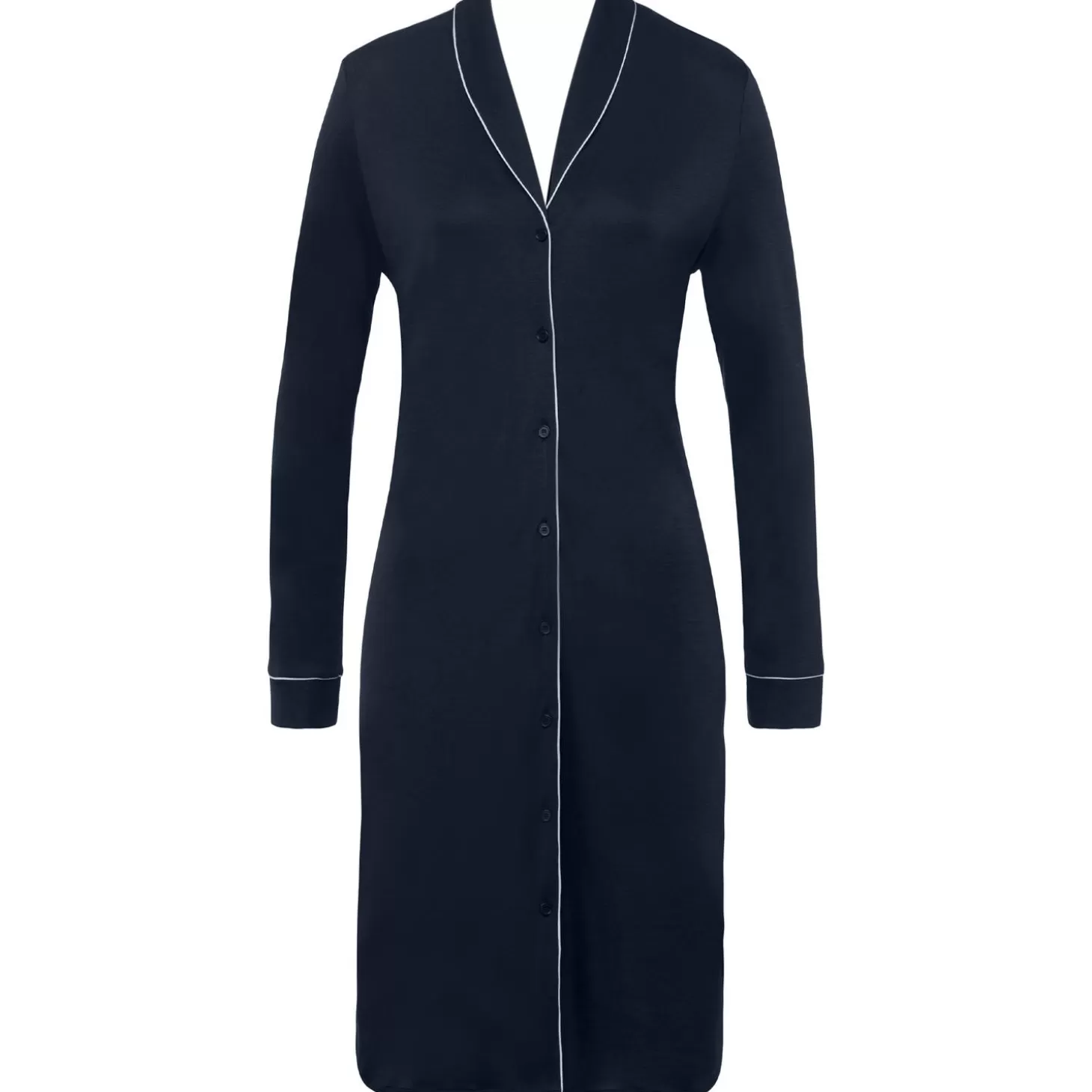 Hanro Chemise De Nuit Col Chemise-Femme Chemise De Nuit