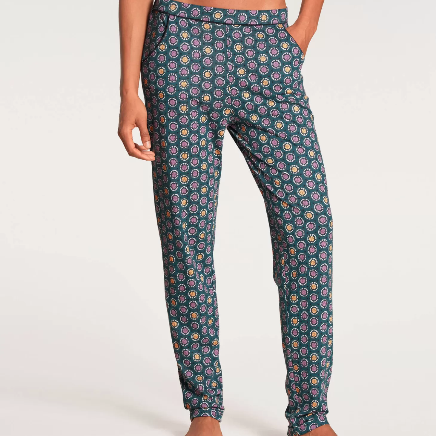Calida Pantalon Droit En Coton-Femme Ensemble De Détente