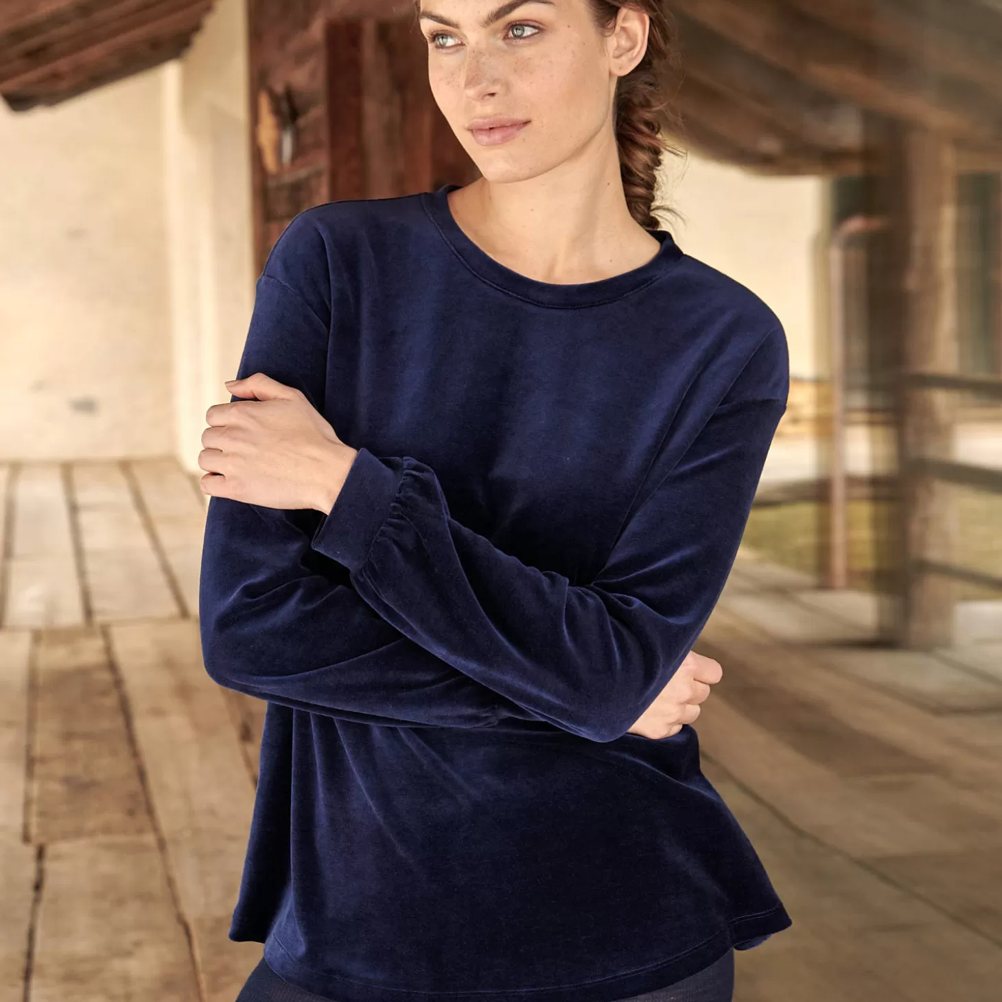 Hanro Pull En Velours-Femme Ensemble De Détente
