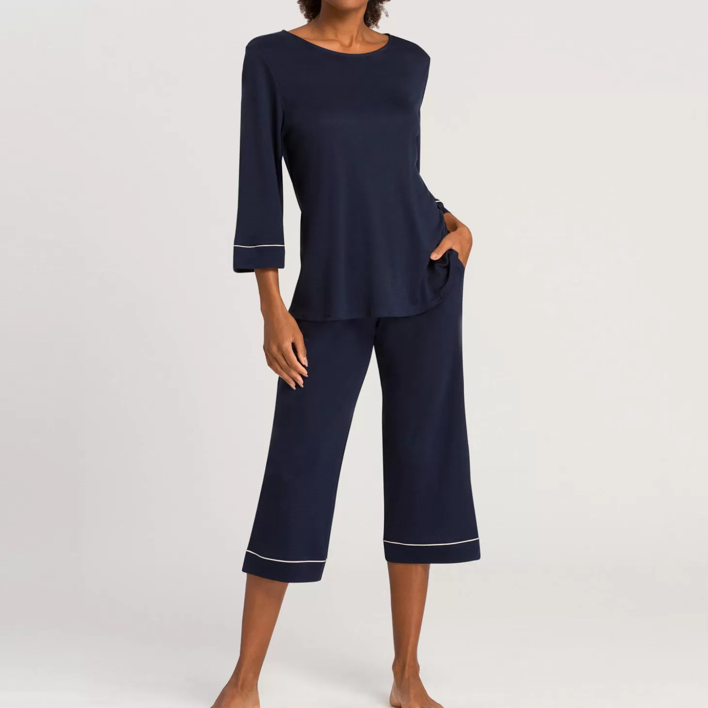 Hanro Pyjama 3/4 En Tencel-Femme Pyjama