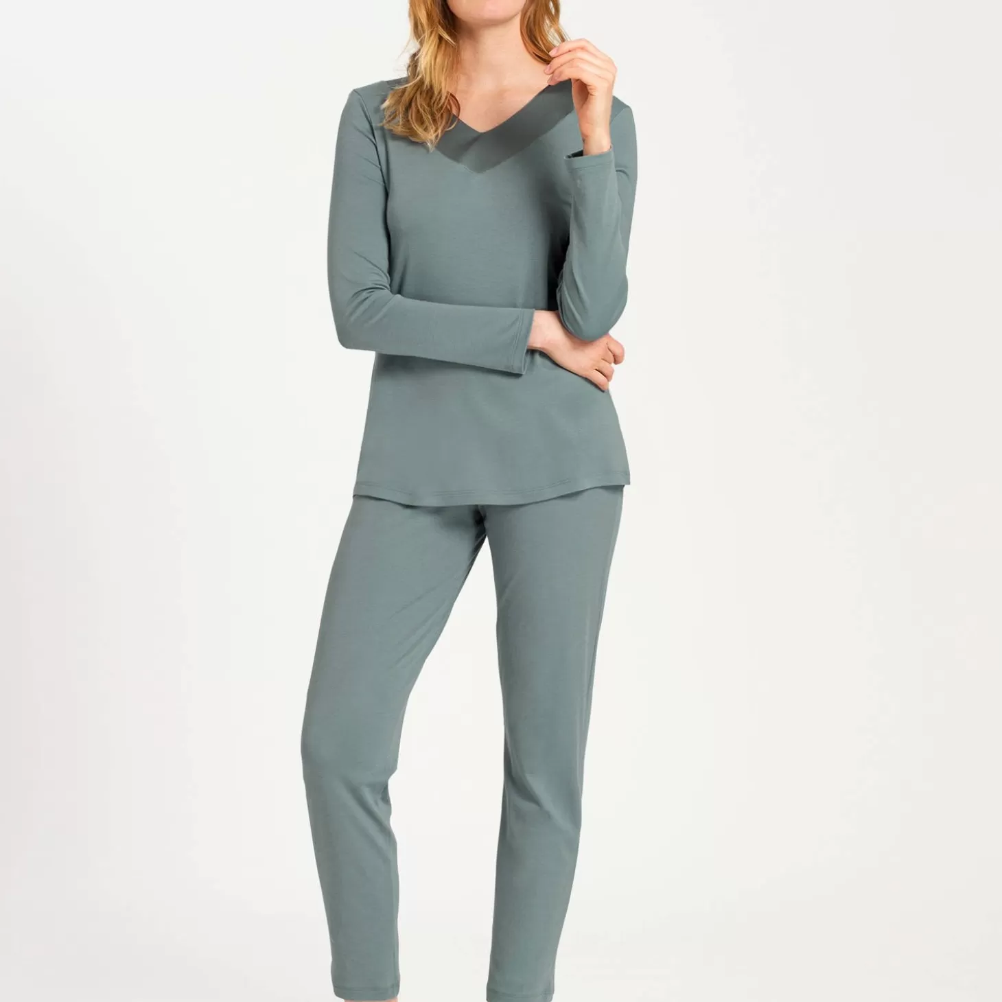 Hanro Pyjama En Coton-Femme Pyjama