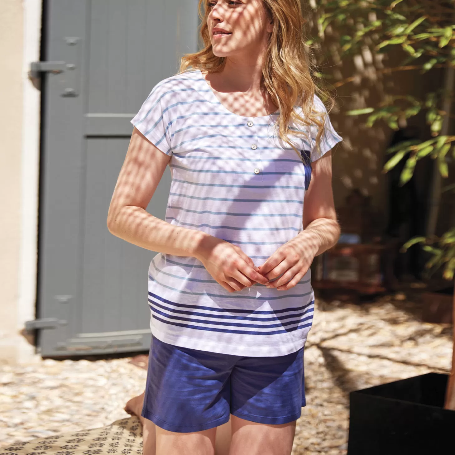 Canat Pyjama Short En Coton-Femme Pyjama