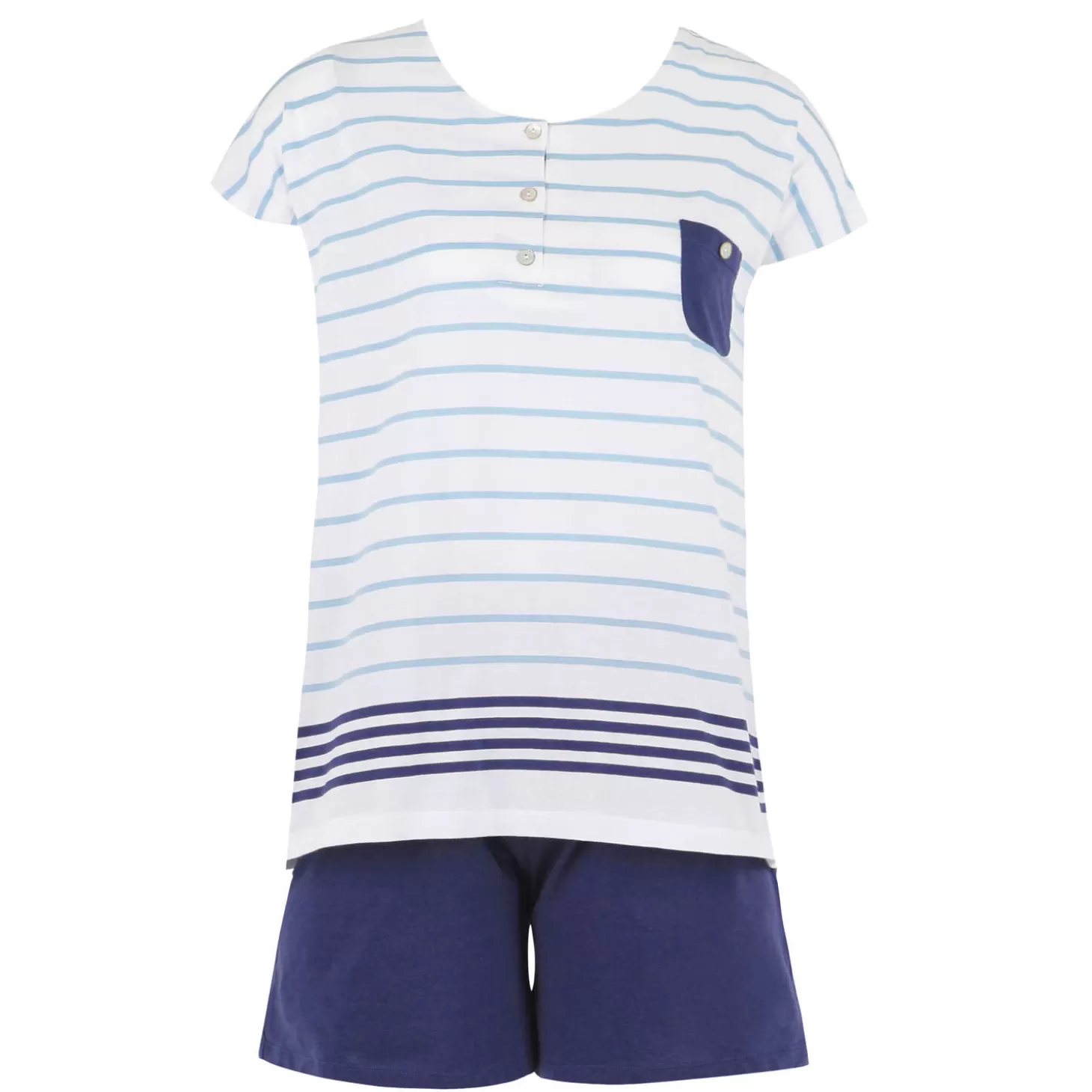 Canat Pyjama Short En Coton-Femme Pyjama
