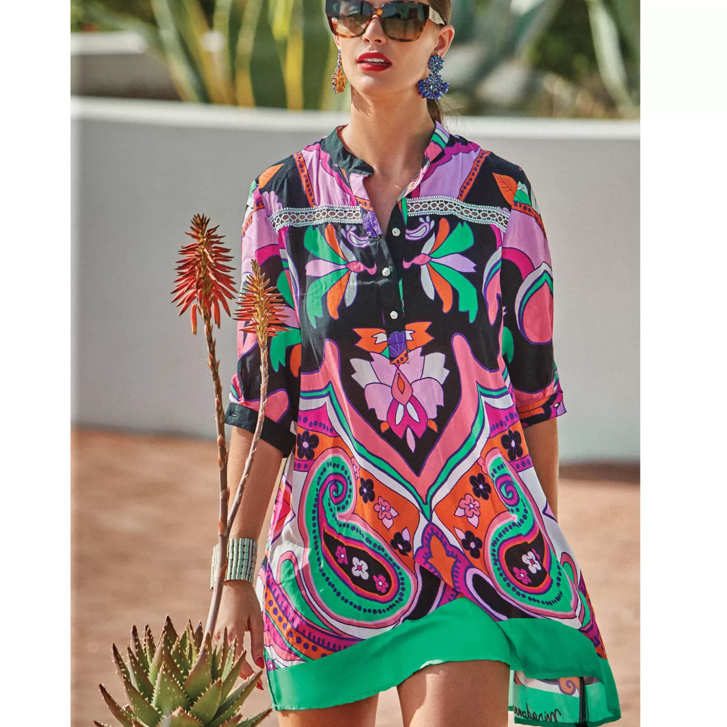Miradonna Robe De Plage Clarisse-Femme Robe De Plage