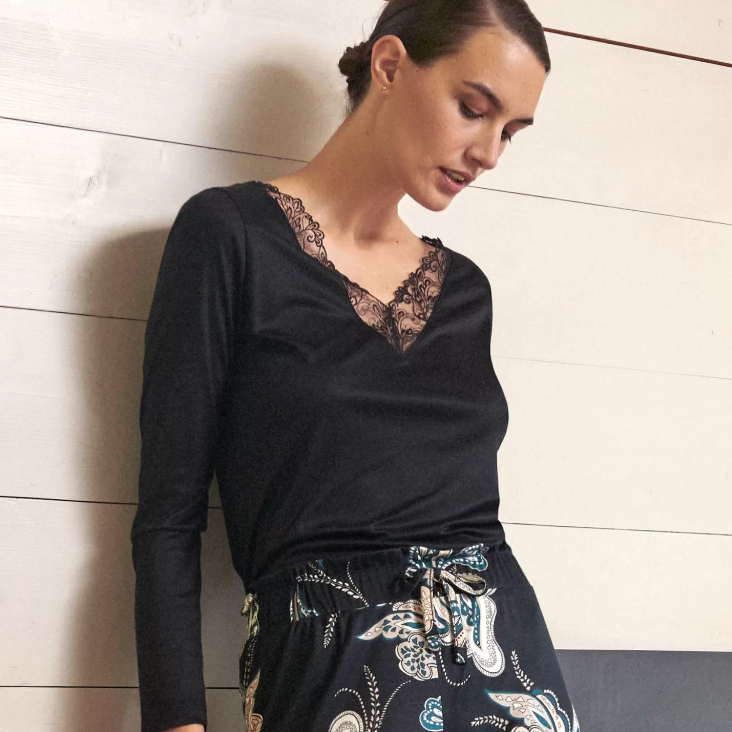 Calida Top Manches Longues-Femme Ensemble De Détente