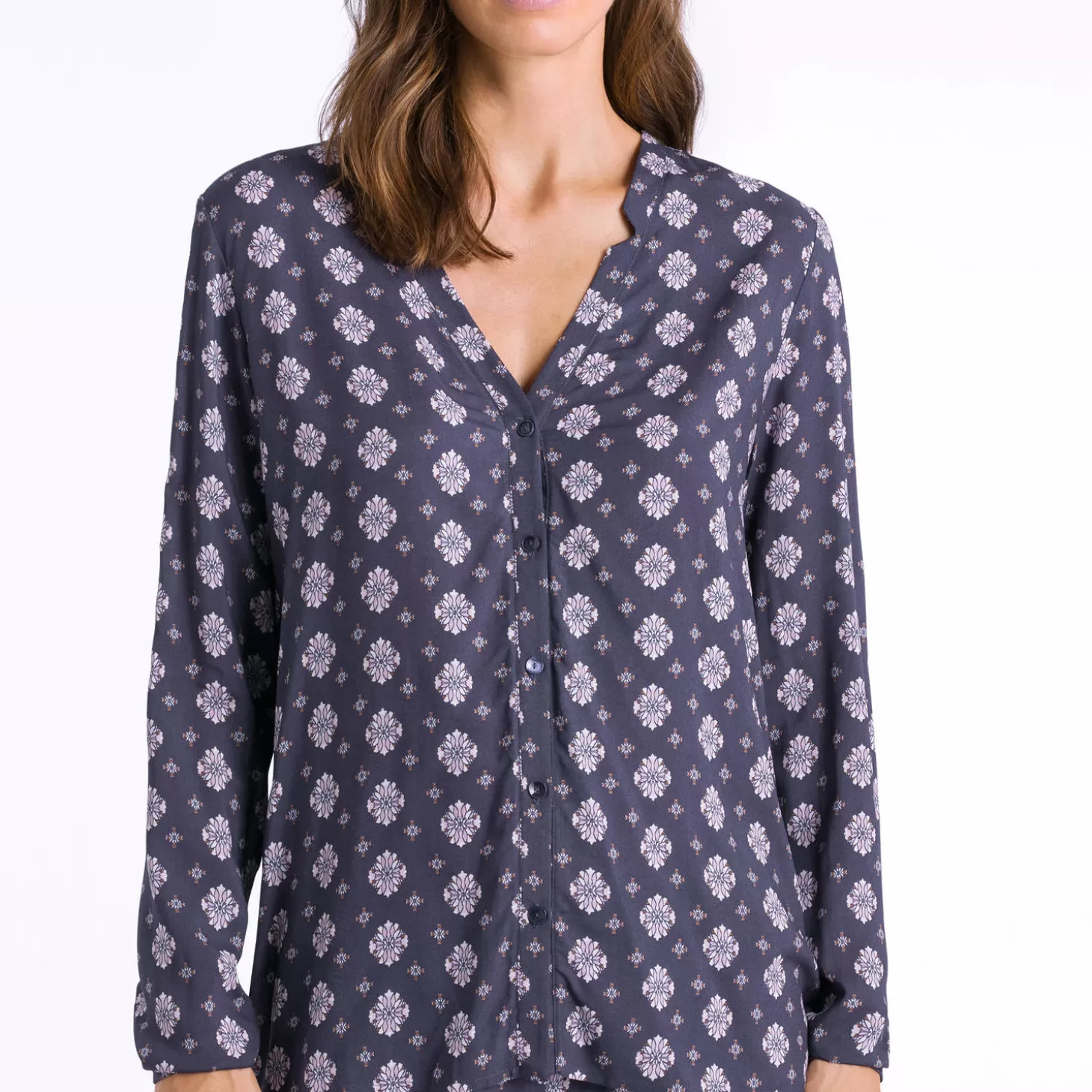 Hanro Top Manches Longues-Femme Ensemble De Détente