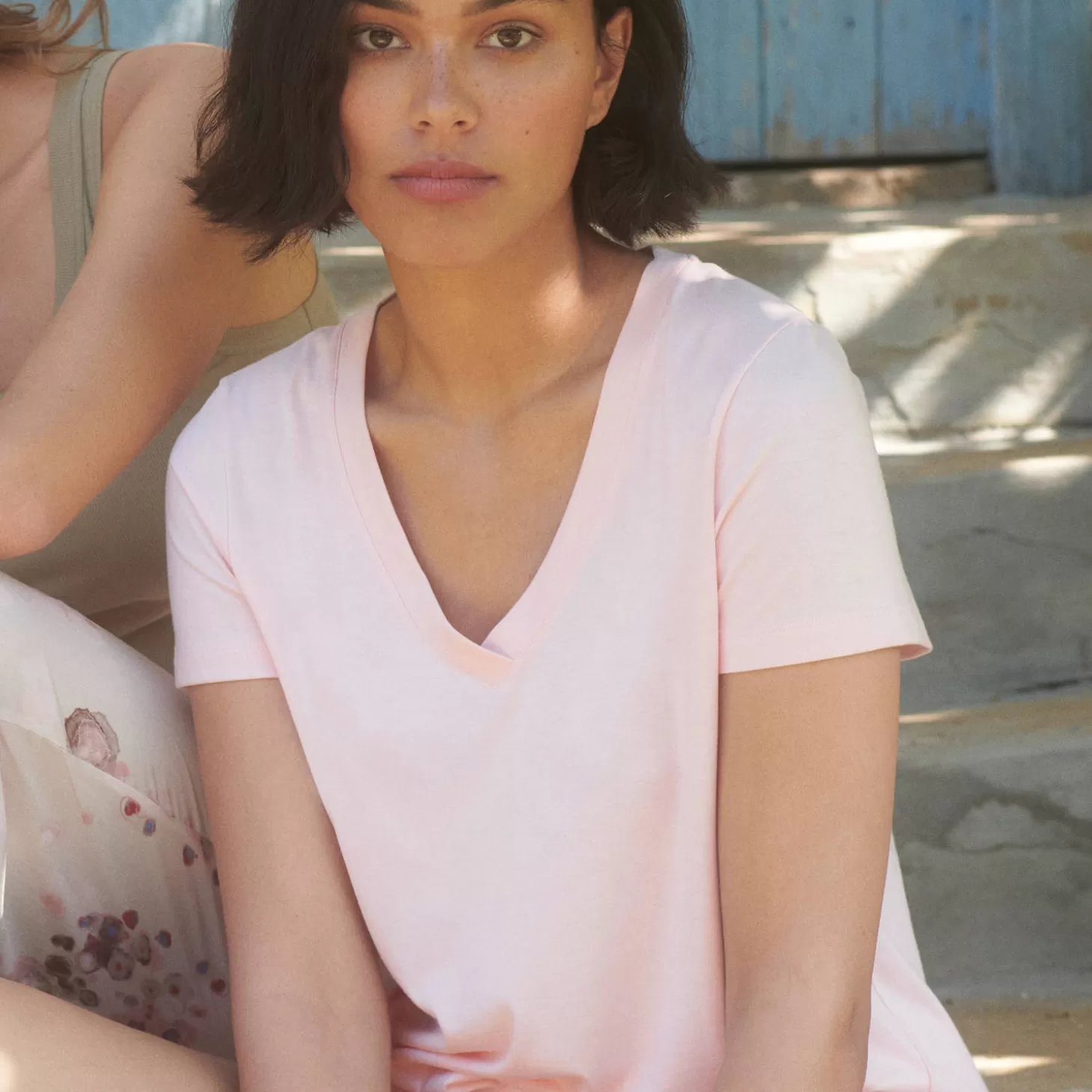 Hanro T-Shirt Manches Courtes En Coton-Femme Ensemble De Détente