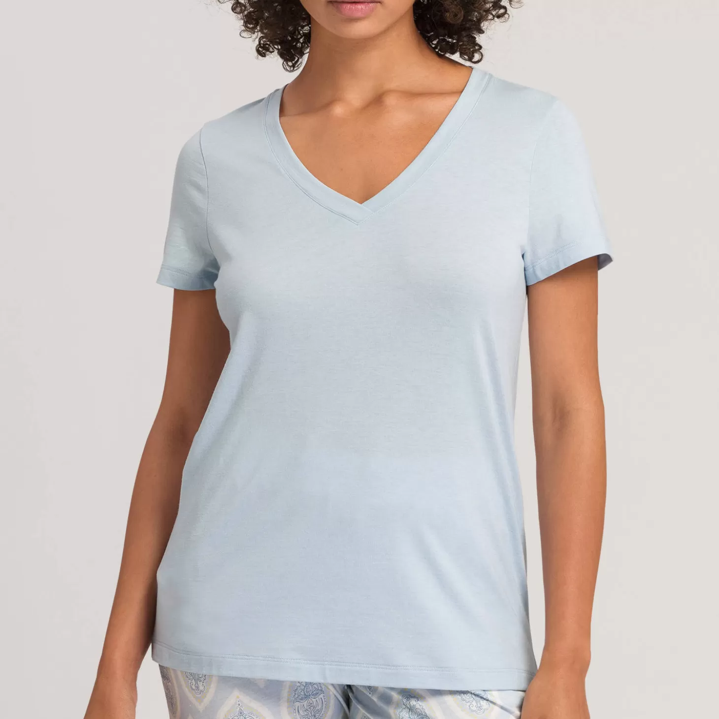 Hanro T-Shirt Manches Courtes En Coton-Femme Ensemble De Détente